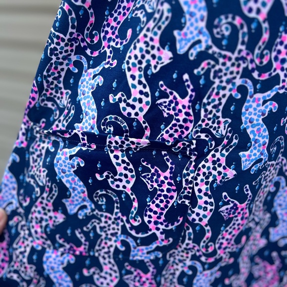 Lilly Pulitzer Navy and Pink Sea Life Dress nwot XXL leopards t shirt dress - Picture 6 of 7